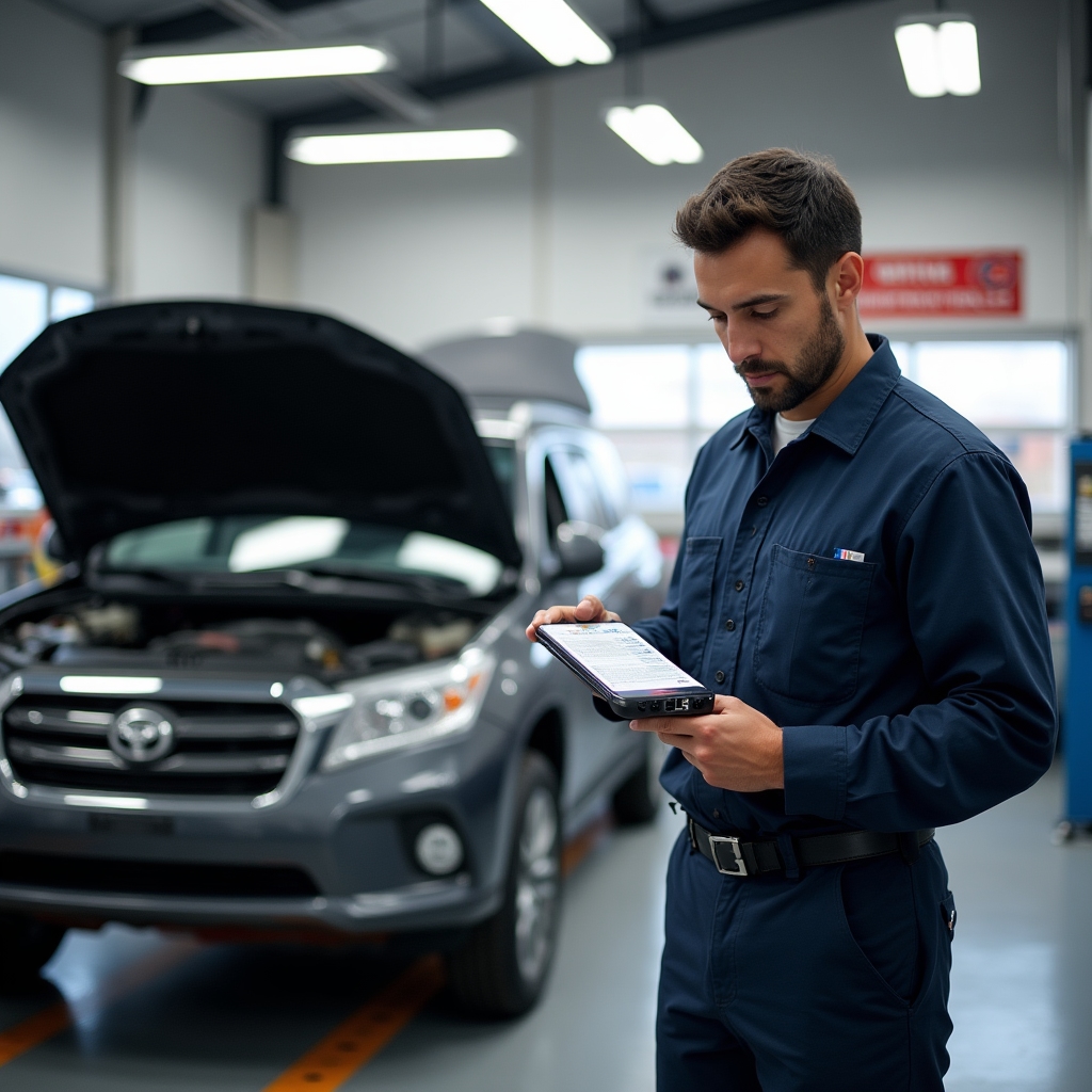 State inspection bay at Quietlifeblend car care center with emission testing equipment visible